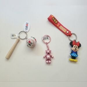 (SALE)Set of 3 Keyrings Brand New